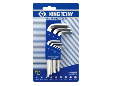 KING TONY Комплект шестигранников коротких