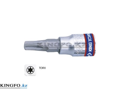 KING TONY Насадка (бита) торцевая 1/4", TORX, T10, L=37 мм.