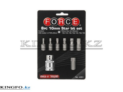 FORCE Набор вставок (бит) TORX 8 предметов