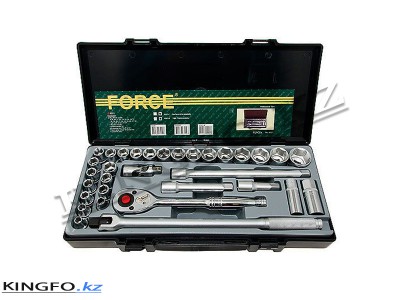 FORCE Набор головок с принадлежностями 32 пр. 1/2" FORCE Набор головок с принадлежностями 32 пр. 1/2"