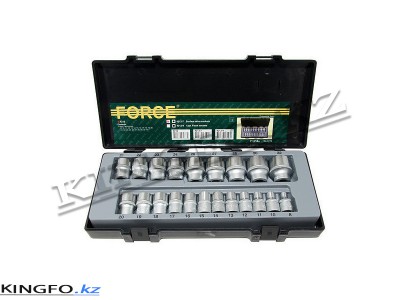 FORCE Набор головок 21 пр, 6-гр, 8-32 мм, 1/2"