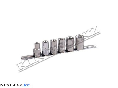 FORCE Набор головок E-профиль 6 пр, 3/8"
