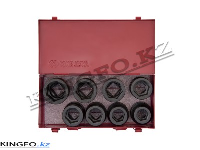 KING TONY Набор ударных торцевых головок 1", 6-гр, 8 пр. KING TONY 8410MP