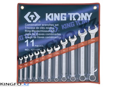 KING TONY Набор дюймовых комбинированных ключей 1/4"-15/16". 11 пр. KING TONY 1211SR