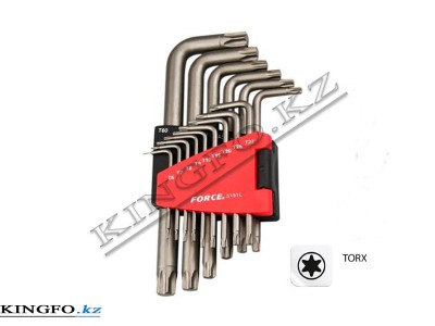 FORCE Набор Г-образных ключей TORX, T6-T60, 15 пр