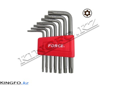 FORCE Набор Г-образных ключей TORX, T10H-T40H, с отверстием 7 пр.