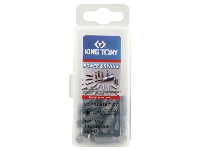 KING TONY 102515T-S1 Набор бит TORX T15 25 пр.